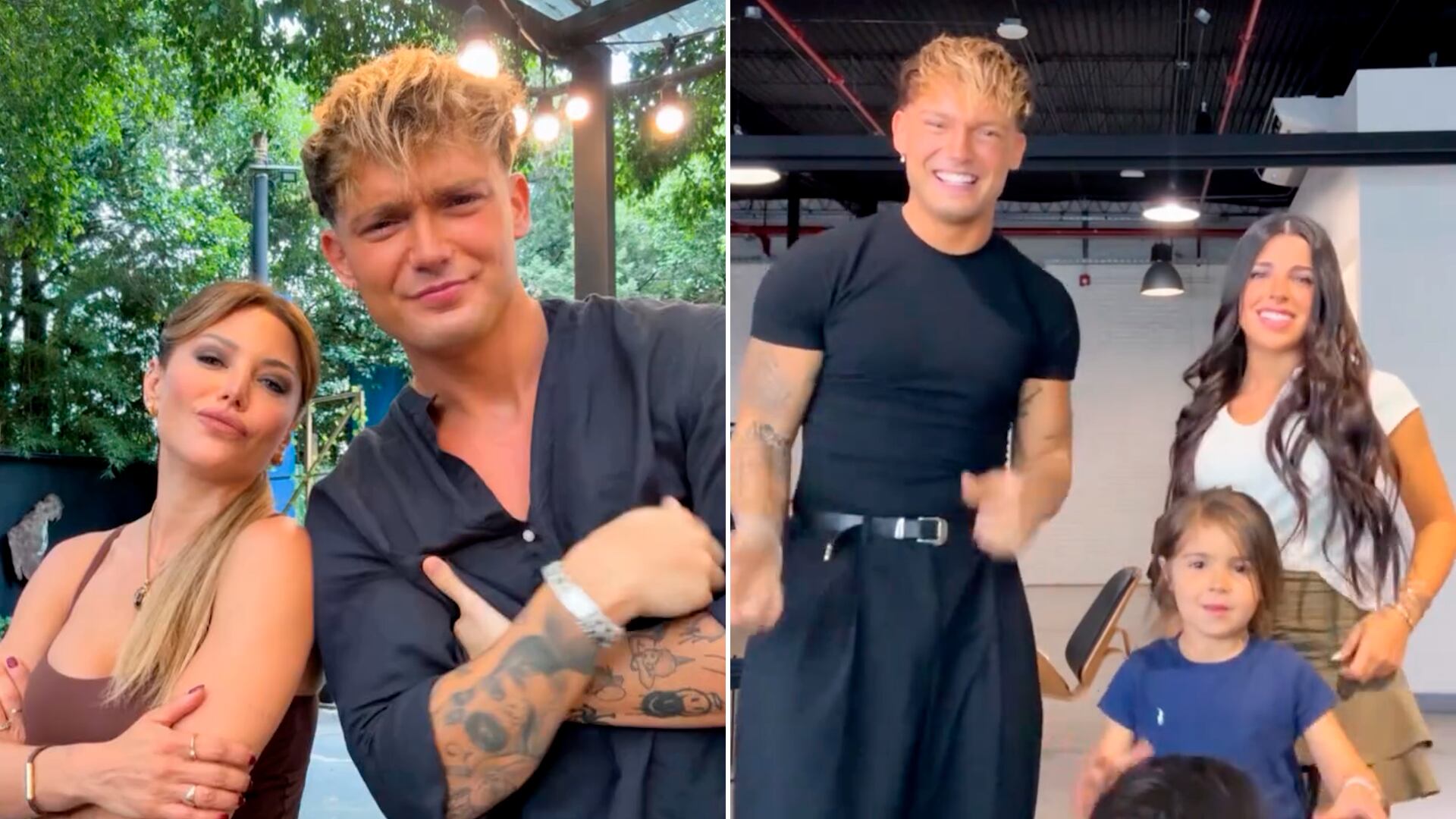 Hace unos días, Valentina Cervantes y Evangelina Anderson se sumaron a los challenges de Ian Lucas (Instagram)