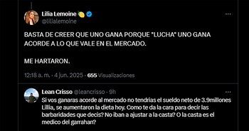 Lemoine protagonizó un cruce con