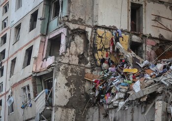 Rusia bombardeó una zona residencial