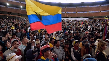 Los manifestantes llegaron a Quito a inicios de semana para participar en protestas contra la eliminación del subsidio de los combustibles