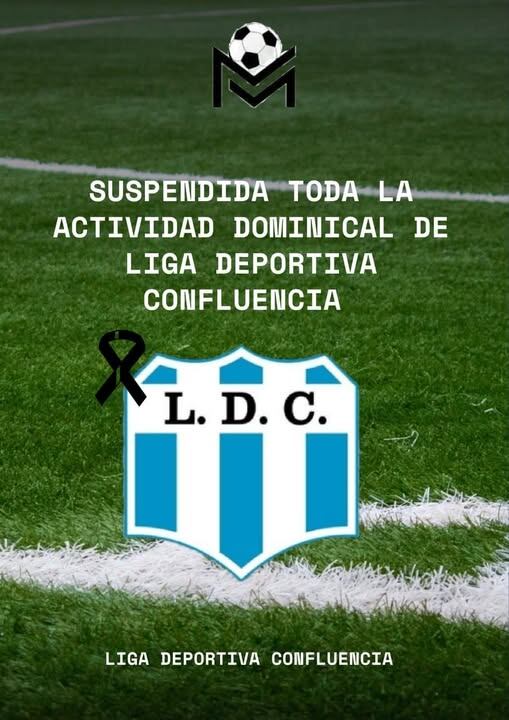La Liga Deportiva Confluencia decidió suspender todos los partidos del domingo (Foto: De Pizarrón)
