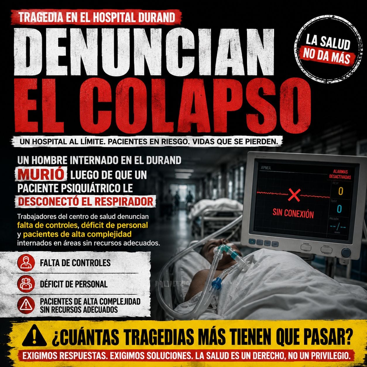 La publicación que hizo ATE sobre el caso en las redes sociales