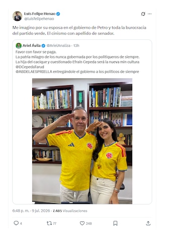 Luis Felipe Henao y su respuesta a Ariel Ávila