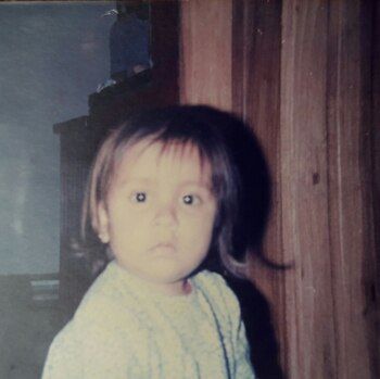 Mariela Irala cuando era niña.