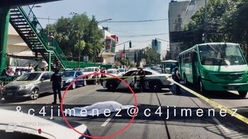 El cuerpo del hombre quedó