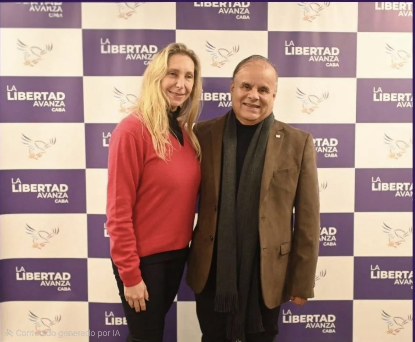 Karina Milei junto a Roque Fleitas