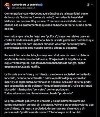 Respuesta de Abelardo de la