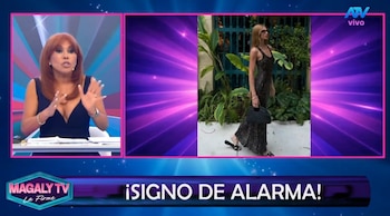 Alessia Rovegno genera preocupación por su delgadez: “Eres linda, solo deseo que no sea alguna enfermedad”. Captura: Magaly TV La Firme.