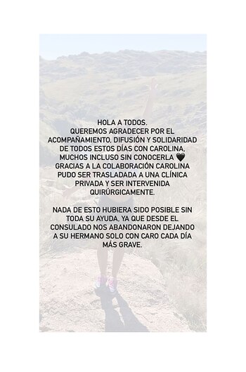 Camaño fue operada con éxito.