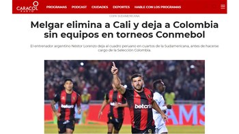 Caracol Radio sobre Melgar vs Deportivo Cali.