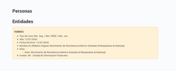 El listado donde el Gobierno