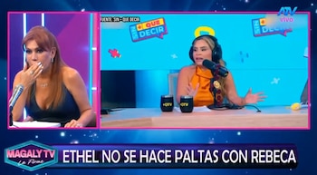 Magaly Medina reacciona sin filtros a las palabras de Ethel Pozo sobre Rebeca Escribens. Captura: Magaly TV La Firme.