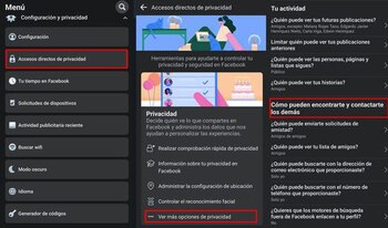 Configuración de seguridad y privacidad