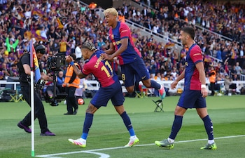 Los jugadores del FC Barcelona