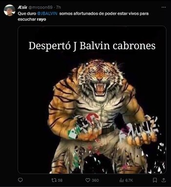 Así reaccionó el público de J Balvin a su nuevo lanzamiento - crédito @mrcoon69/X