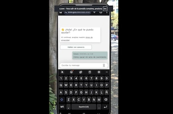Una de las características relevantes es la opción de contactar a un asesor humano del Centro de Atención 079 en cualquier momento