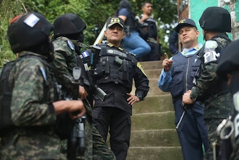 Fuerzas de seguridad mantienen operativos en zonas montañosas de Marale, Francisco Morazán, como parte de la operación Escudo de Honduras (Foto: Policía Nacional)