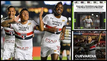 La prensa de Brasil quedó impactada con el factor de Cueva. - Crédito: Difusión