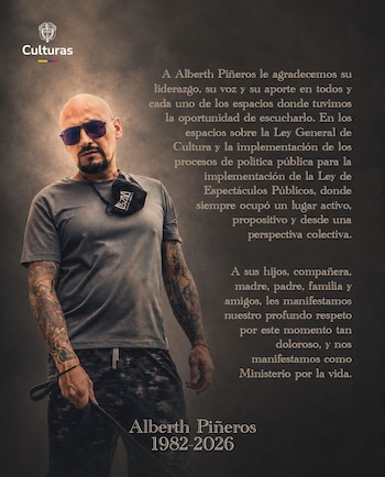 Alberth Piñeros fue atacado por criminales en el centro de Bogotá - crédito MinCultura