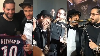 Imágenes de Maluma y Neymar