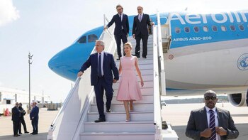 Alberto Fernández llegada Houston