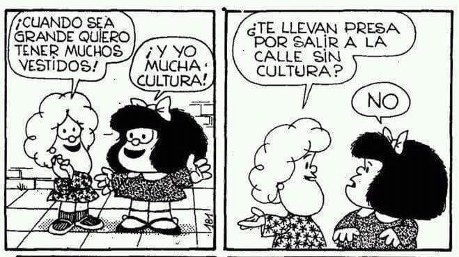 Mafalda y Susanita. La historieta incorporó a los personajes de Felipe, Manolito y Susanita durante su etapa en el diario El Mundo