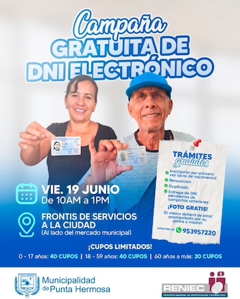 La campaña comenzará a las 10 horas, pero se recomienda llegar con anticipación - Créditos: Municipalidad de Punta Hermosa.