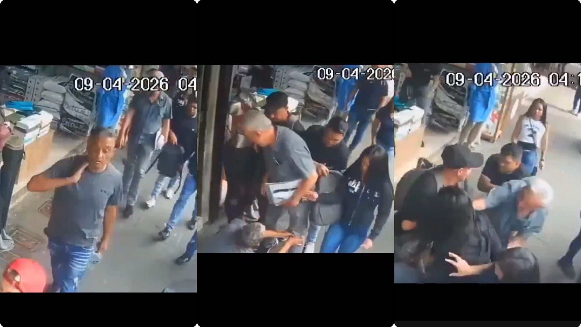 En video quedó le momento en el que con una distracción roban a un hombre en el centro de Medellín - crédito @FdoQuijano / X