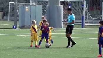 Thiago Messi en las divisiones