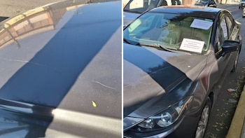 El sujeto grabó cómo quedó