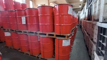 Los tambores con monedas en depósito (Fuente: Banco Ciudad).