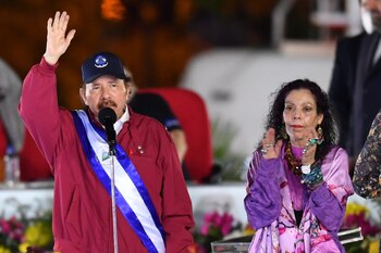 Daniel Ortega, presidente de Nicaragua, y su esposa y vicepresidenta, Rosario Murillo (Foto: EuropaPress)