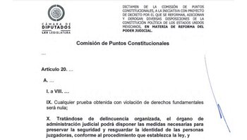 Fragmento del proyecto de reforma