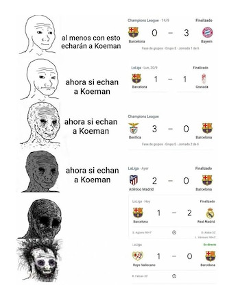 Los mejores memes tras la salida de Koeman del Barcelona