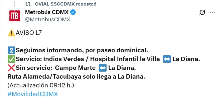 O serviço Metrobús opera entre Indios Verdes, Hospital Infantil la Villa e La Diana (foto)