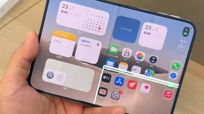 Imagen de una unidad defectuosa del iPhone Duo de Apple.
APPLE