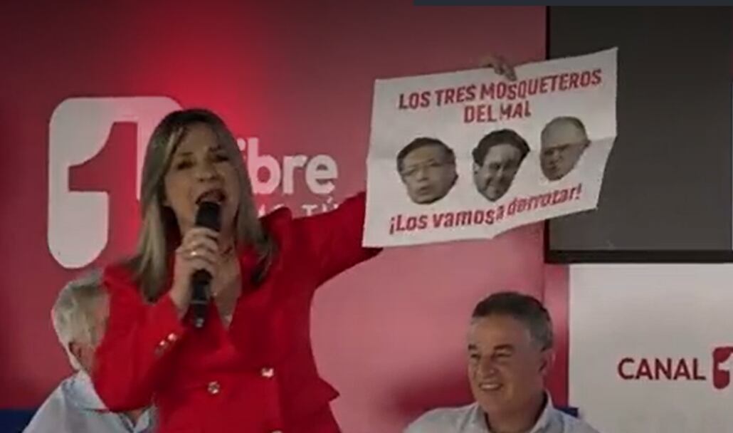 La candidata a la Presidencia pidió a los colombianos no votar por continuar el proyecto político del actual Gobierno - crédito Canal 1