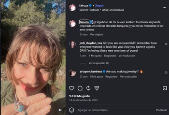 Fairuza Balk es diseñadora de joyería en la actualidad. (Instagram)