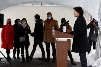 Justin Trudeau en una conferencia