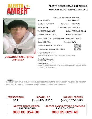 Alerta Amber para localizar a