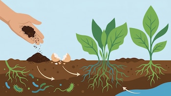 La mezcla casera de café y cáscara de huevo que puede beneficiar a las plantas si se usa correctamente