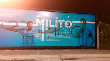 Las pintadas en el estadio