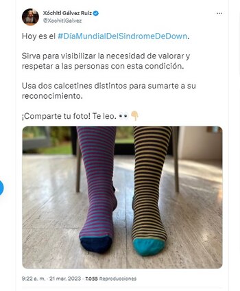 Los calcetines de diferentes colores