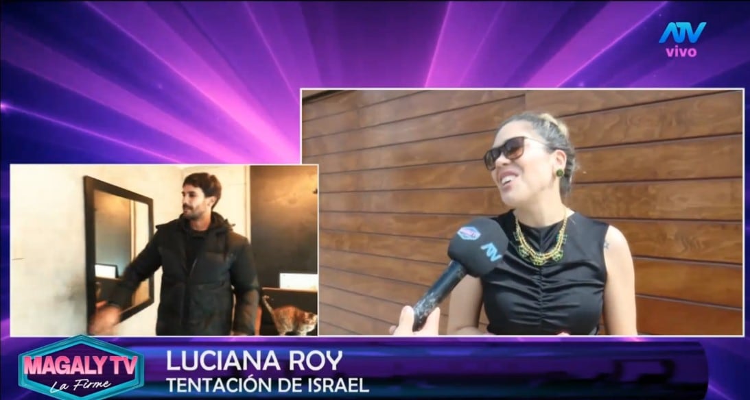 Luciana Roy confiesa que Israel Dreyfus le gusta y él responde: “Hubo mucha química”. Captura: Magaly TV La Firme.