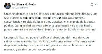 Luis Fernando Mejía, director saliente