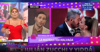 Magaly Medina critica a Marcelo Tinelli por no defender a Milett Figueroa. (Captura: Magaly TV La Firme)