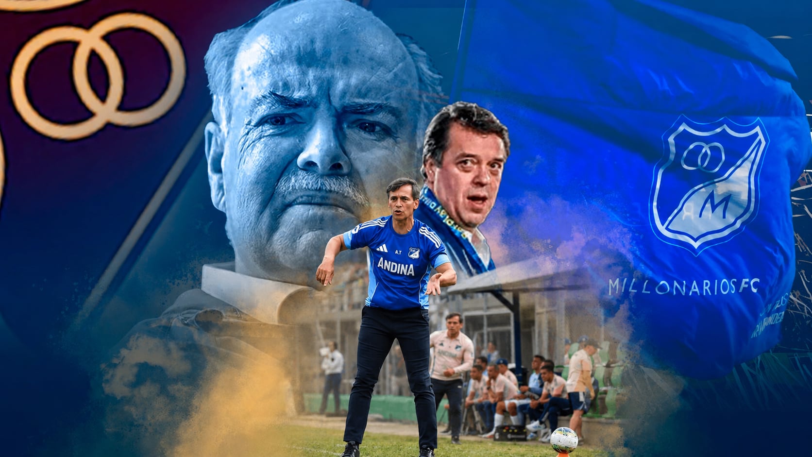 La destitución de Fabián Bustos ocurrió a menos de 24 horas del clásico bogotano y amplificó la crisis en Millonarios-crédito Jesús Aviles/Infobae-David Jaramillo/Colprensa