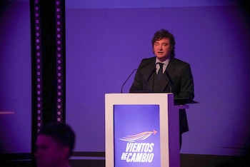Javier Milei habla en el encuentro “Vientos de Cambio: Avanza la Libertad en Argentina y las Américas”