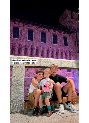 Valentino y Constantino con su