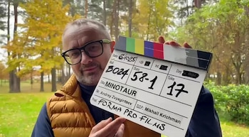 Andrey Zvyagintsev, en el rodaje de 'Minotaur'